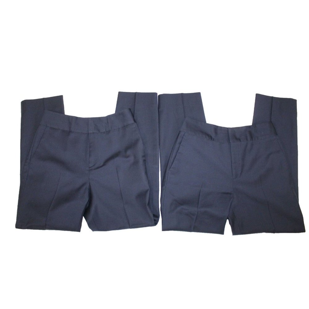 LOT of 2 Suitsupply Navy Blue Wool Blend Flat Front High Rise Cecile Trouser 38